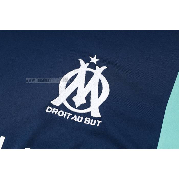 Tuta da Track del Olympique Marsiglia Manga Corta 2023-2024 Blu